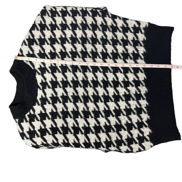 H&M Wool Blend Pullover Knit Chunky Black & White Sweater Size XS - Picture 6 of 8